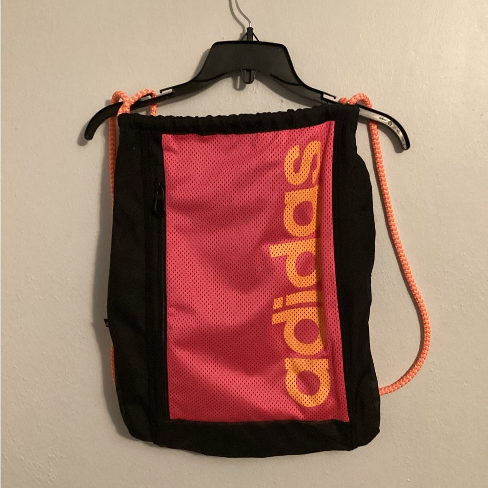 Adidas’s Woman’s NWOT Bkack, Orangee & Pink Backpack.